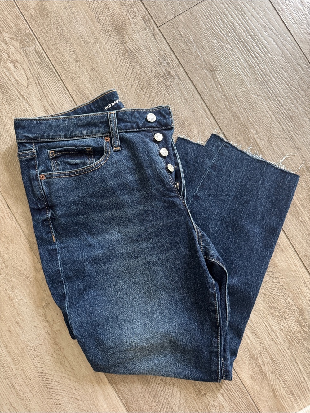 Old Navy Indigo High-Rise Button-Front Women's Jeans